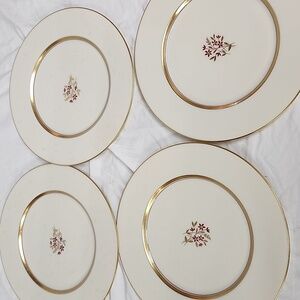 Lenox Nydia P419W  Dinner Plates Set Of 4 Retired